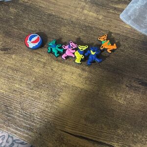 Colorful Greatful Dead croc charm